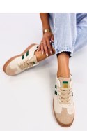 Sneakersy damskie ESSA BEIGE/GREEN - Inello