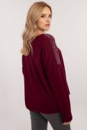 Sweter Damski Model DHJ-SW-17690.21 Bordo - Italy Moda