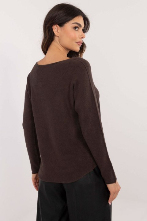 Sweter Damski Model IT-SW-0810.08P Dark Brown - BFG Sweter Damski Model IT-SW-0810.08P Dark Brown - BFG