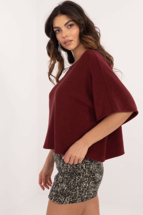 Sweter Damski Model IT-SW-0811.82P Bordo - BFG Sweter Damski Model IT-SW-0811.82P Bordo - BFG