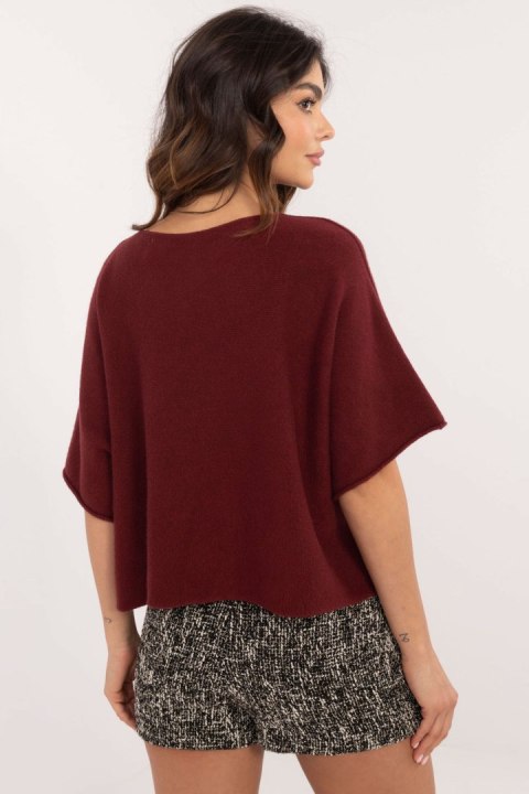 Sweter Damski Model IT-SW-0811.82P Bordo - BFG Sweter Damski Model IT-SW-0811.82P Bordo - BFG