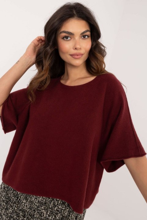 Sweter Damski Model IT-SW-0811.82P Bordo - BFG Sweter Damski Model IT-SW-0811.82P Bordo - BFG