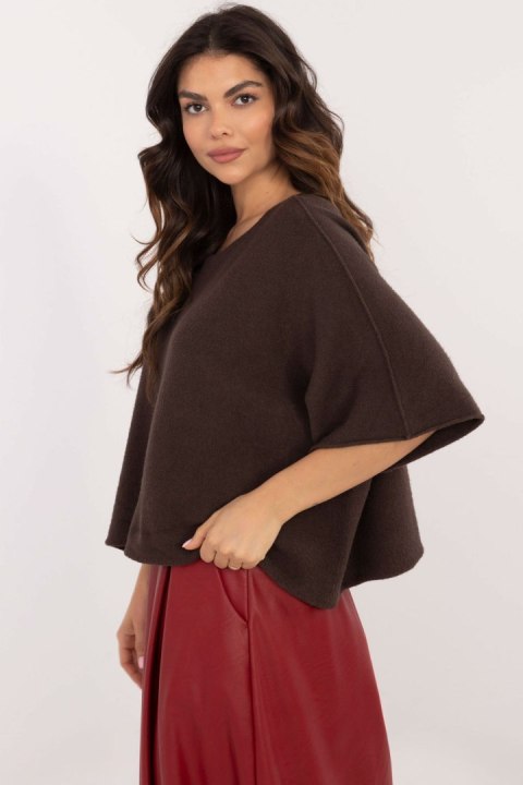 Sweter Damski Model IT-SW-0811.82P Dark Brown - BFG Sweter Damski Model IT-SW-0811.82P Dark Brown - BFG