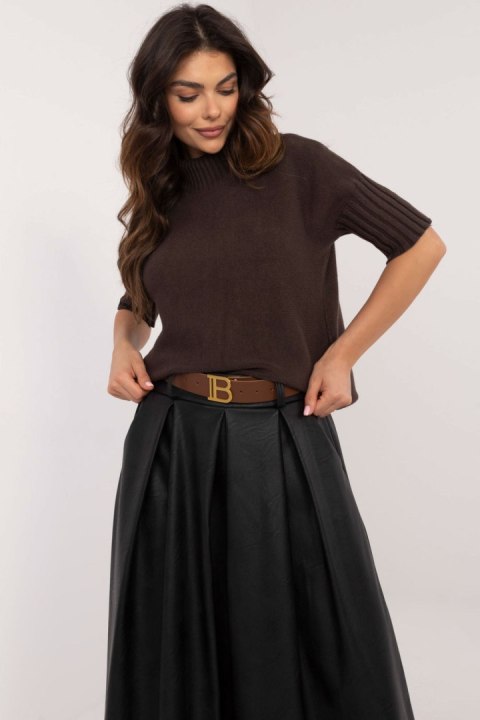 Sweter Damski Model IT-SW-0812.16X Dark Brown - BFG Sweter Damski Model IT-SW-0812.16X Dark Brown - BFG