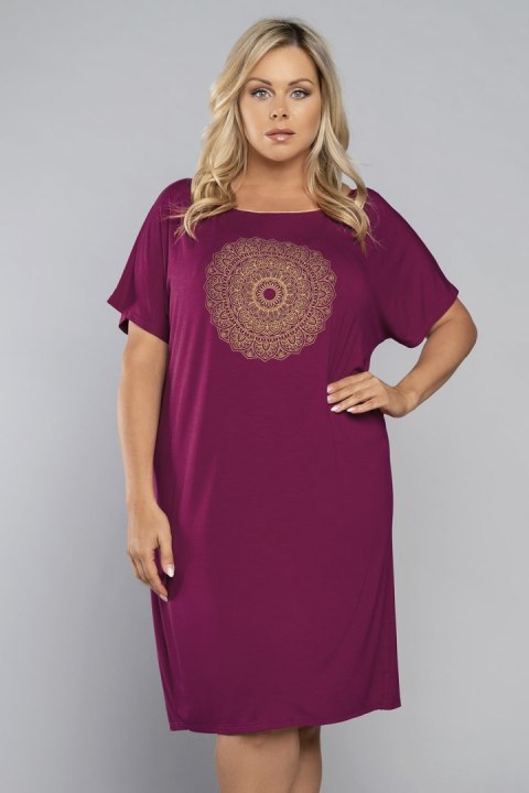 Koszulka nocna Koszula Nocna Model Mandala kr.r. Wino - Italian Fashion Koszulka nocna Koszula Nocna Model Mandala kr.r. Wino - Italian Fashion