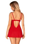 Komplet Model Ingridia Chemise Red - Obsessive