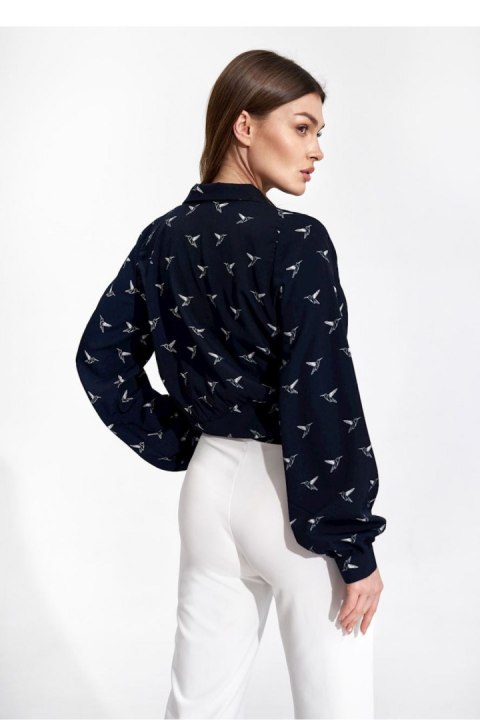 Bluzka Model M868 Navy - Figl Bluzka Model M868 Navy - Figl