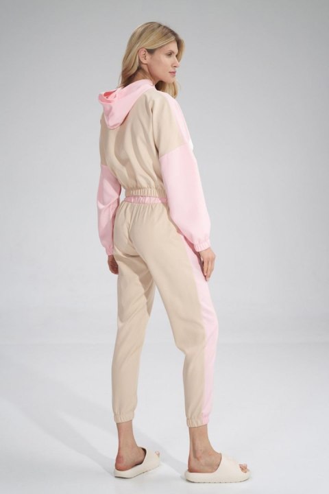 Spodnie Damskie Model M756 Beige/Pink - Figl Spodnie Damskie Model M756 Beige/Pink - Figl