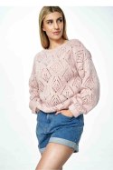 Sweter Damski Model M887 Light Pink - Figl