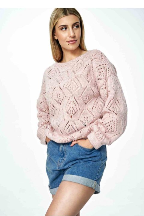 Sweter Damski Model M887 Light Pink - Figl Sweter Damski Model M887 Light Pink - Figl