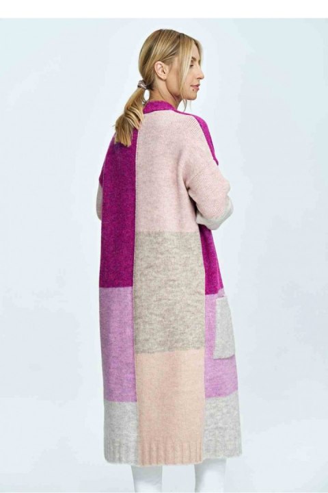 Sweter Kardigan Model M896 Fuksja/Pink - Figl Sweter Kardigan Model M896 Fuksja/Pink - Figl