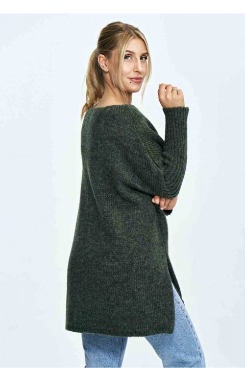 Sweter Damski Model M900 Dark Olive - Figl Sweter Damski Model M900 Dark Olive - Figl