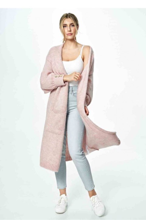 Sweter Kardigan Model M889 Light Pink - Figl Sweter Kardigan Model M889 Light Pink - Figl