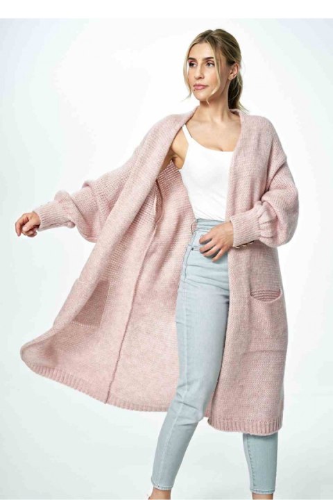 Sweter Kardigan Model M889 Light Pink - Figl Sweter Kardigan Model M889 Light Pink - Figl