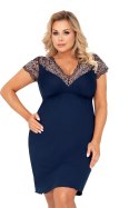 Koszulka nocna Koszulka Model Greta Plus Dark Blue - Donna