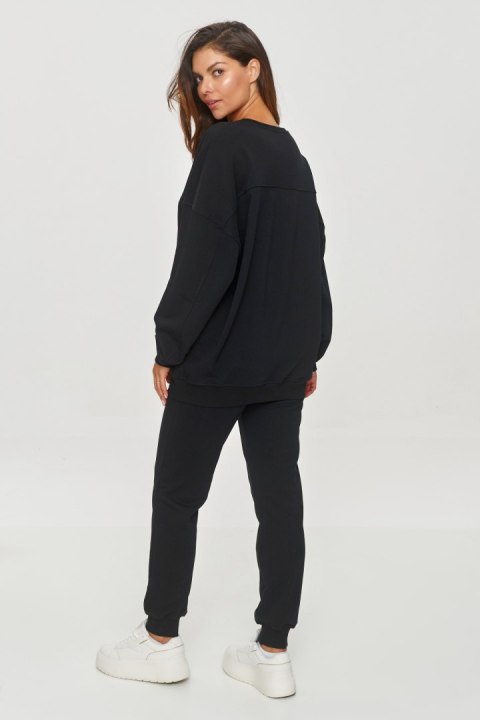 Spodnie Dresowe Model M858 Black - Makadamia Spodnie Dresowe Model M858 Black - Makadamia