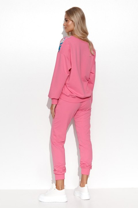 Spodnie Komplet Model M783 Baby Pink - Makadamia Spodnie Komplet Model M783 Baby Pink - Makadamia