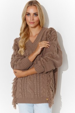 Sweter Damski Model S135 Cappuccino - Makadamia