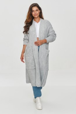 Sweter Kardigan Model S153 Grey Melange - Makadamia