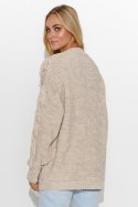 Sweter damski Model S135 Beige Melange - Makadamia