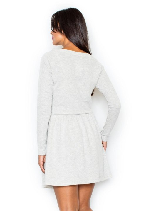 Sukienka Model 334 Light Grey - Figl Sukienka Model 334 Light Grey - Figl