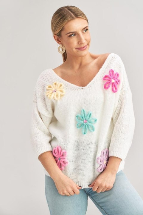 Sweter Damski Model M994 Ecru - Figl Sweter Damski Model M994 Ecru - Figl