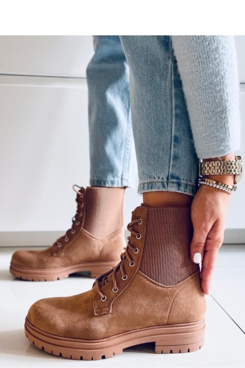 Botki sznurowane workery VECNA KHAKI - Inello Botki sznurowane workery VECNA KHAKI - Inello