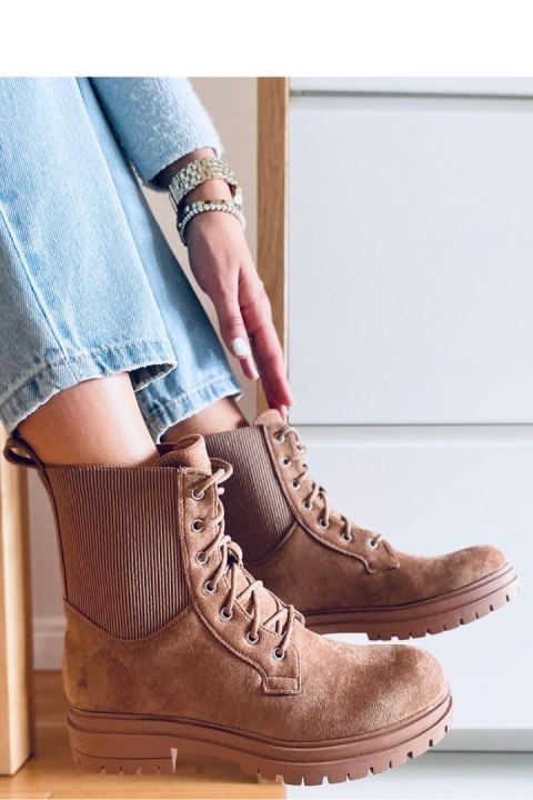 Botki sznurowane workery VECNA KHAKI - Inello Botki sznurowane workery VECNA KHAKI - Inello