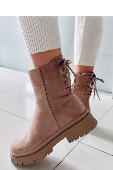 Botki zamszowe BOBBIE L.KHAKI - Inello Botki zamszowe BOBBIE L.KHAKI - Inello