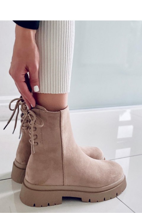 Botki zamszowe BOBBIE L.KHAKI - Inello Botki zamszowe BOBBIE L.KHAKI - Inello