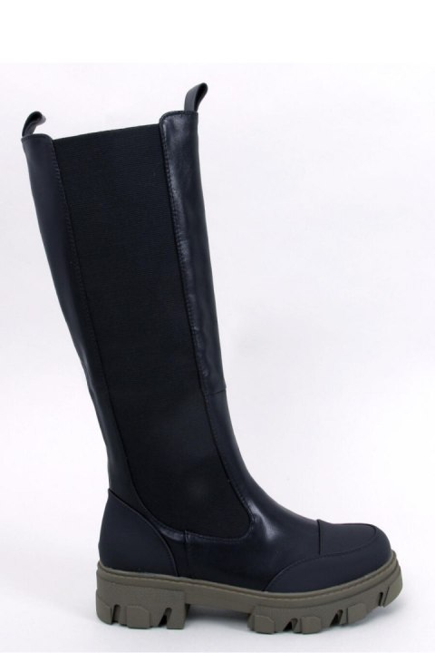 Kozaki oficerki SHEFF BLACK/GREEN - Inello Kozaki oficerki SHEFF BLACK/GREEN - Inello