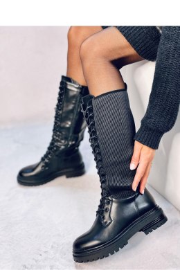 Oficerki z elastyczną cholewką EDDIES BLACK - Inello