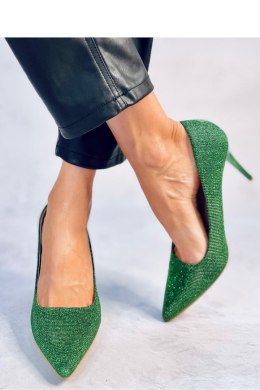 Szpilki damskie opalizujące MAINERI GREEN - Inello