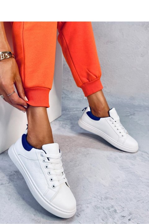 Trampki damskie KEELER WHITE/ROYALBLUE - Inello Trampki damskie KEELER WHITE/ROYALBLUE - Inello