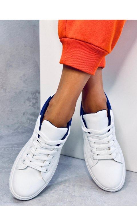 Trampki damskie KEELER WHITE/ROYALBLUE - Inello Trampki damskie KEELER WHITE/ROYALBLUE - Inello