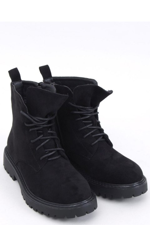 Botki sznurowane zamszowe GATEN BLACK - Inello Botki sznurowane zamszowe GATEN BLACK - Inello
