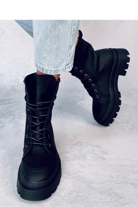 Botki workery sznurowane PARSONS BLACK - Inello Botki workery sznurowane PARSONS BLACK - Inello