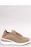 Buty sportowe na koturnie LEAKES KHAKI - Inello