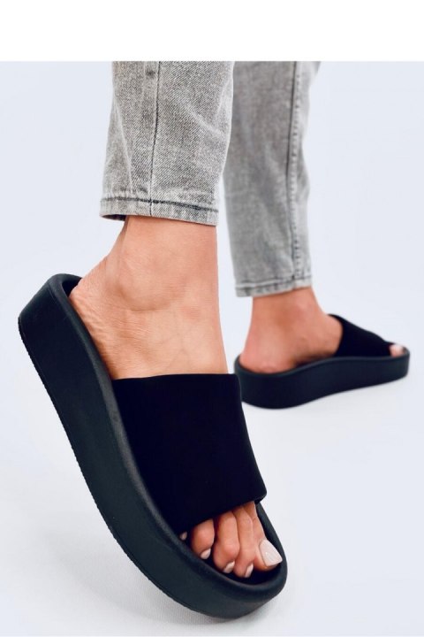 Sandał Miękkie klapki damskie FONTES BLACK - Inello Sandał Miękkie klapki damskie FONTES BLACK - Inello