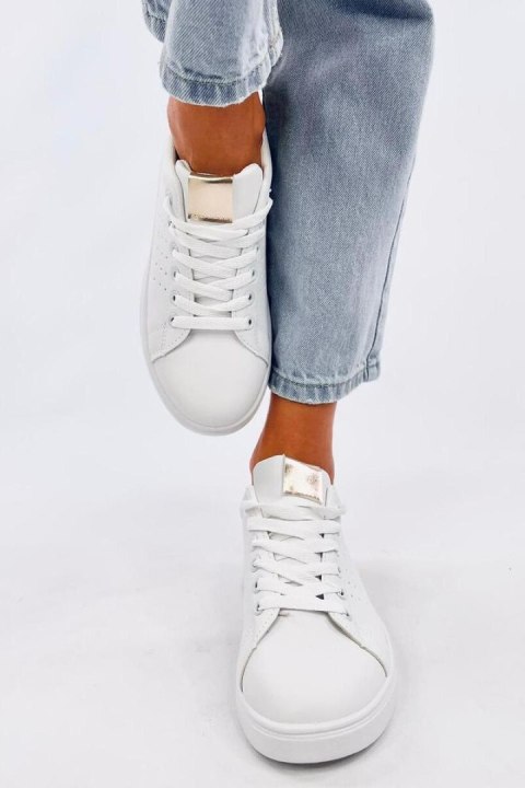 Sneakersy damskie HELARY WHITE/GOLD - Inello Sneakersy damskie HELARY WHITE/GOLD - Inello