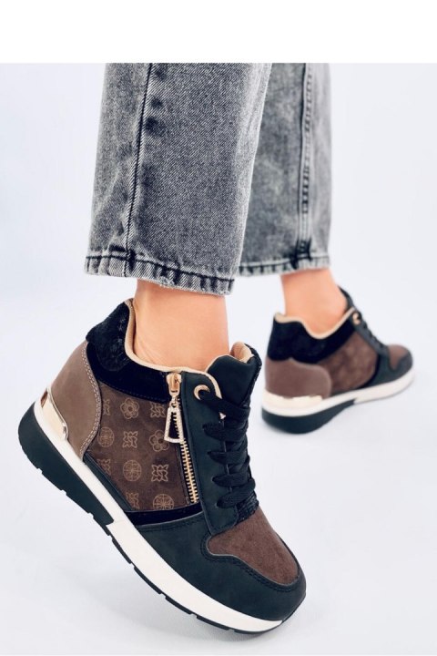 Sneakersy na koturnie TELTS BLACK - Inello Sneakersy na koturnie TELTS BLACK - Inello