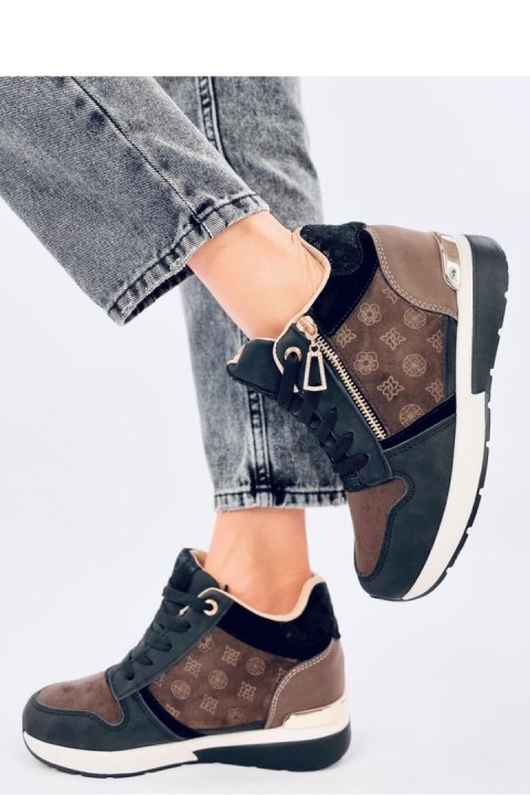 Sneakersy na koturnie TELTS BLACK - Inello Sneakersy na koturnie TELTS BLACK - Inello
