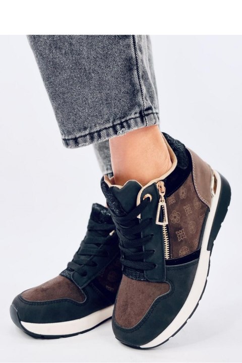 Sneakersy na koturnie TELTS BLACK - Inello Sneakersy na koturnie TELTS BLACK - Inello