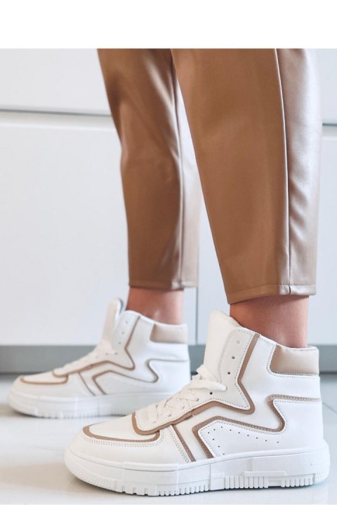 Trampki za kostkę LEIA WHITE/BEIGE - Inello Trampki za kostkę LEIA WHITE/BEIGE - Inello