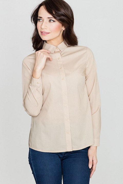 Koszula Damska Model K384 Beige - Lenitif Koszula Damska Model K384 Beige - Lenitif