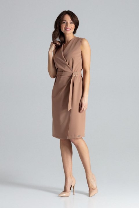Sukienka Model L037 Brown - Lenitif Sukienka Model L037 Brown - Lenitif