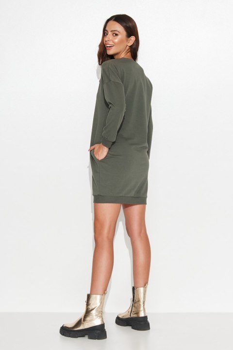 Sukienka Model NU402 Khaki - Numinou Sukienka Model NU402 Khaki - Numinou