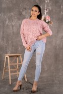 Sweter Damski Model Marynesta Powder Pink - Merribel