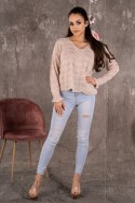 Sweter Damski Model Venigam Beige - Merribel