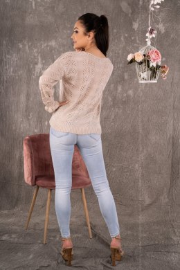 Sweter Damski Model Venigam Beige - Merribel